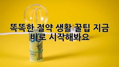 똑똑한 절약 생활 꿀팁🍯 지금 바로 시작해봐요!