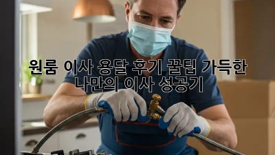 원룸 이사 용달 후기: 꿀팁 가득한 나만의 이사 성공기!