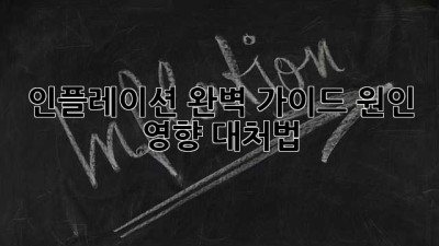 인플레이션 완벽 가이드: 원인, 영향, 대처법